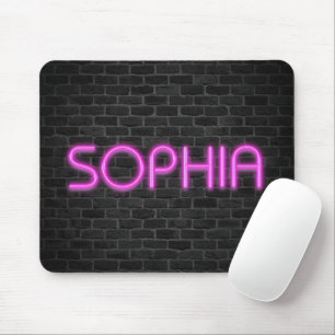 Mousepad SOPHIA Em Luzes De Neon Rosa