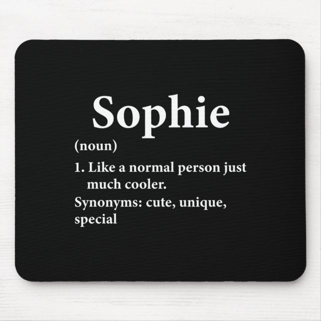 Mousepad Sophie Name Definition Funny D  (Frente)