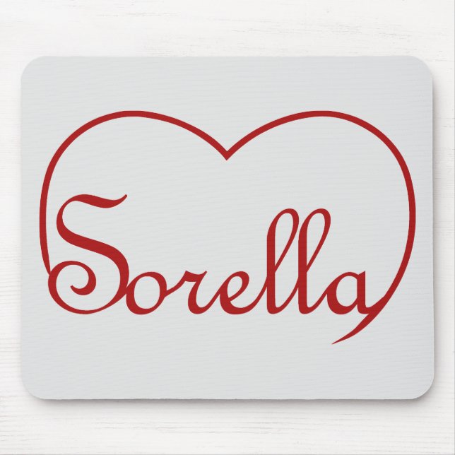 Mousepad Sorella Italian Sister heart Red (Frente)