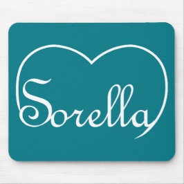 Mousepad Sorella Italian Sister heart white