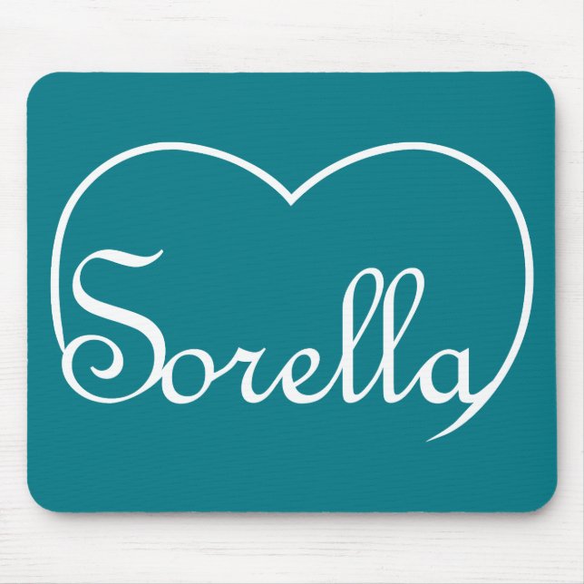 Mousepad Sorella Italian Sister heart white (Frente)