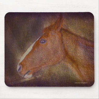 Mousepad Sorrel Stallion em uma Arte Equina de Barn Stall