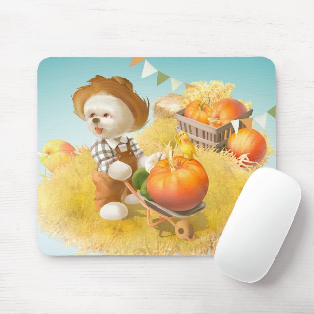 Mousepad Sorria Cachorro com Wheelbarrow (Com mouse)