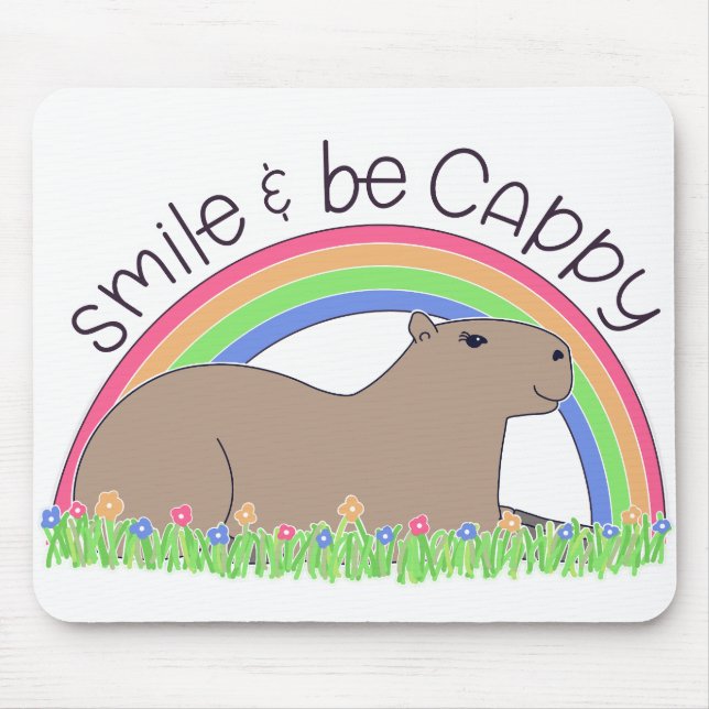 Mousepad Sorria e seja Cappy feliz, capybara (Frente)