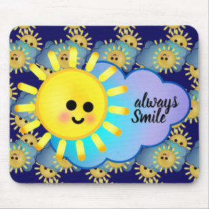 Mousepad Sorria Sempre Bonita De Sol Kawaii Diversão Motiv