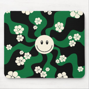 Mousepad Sorria - Verde, Creme e Preto