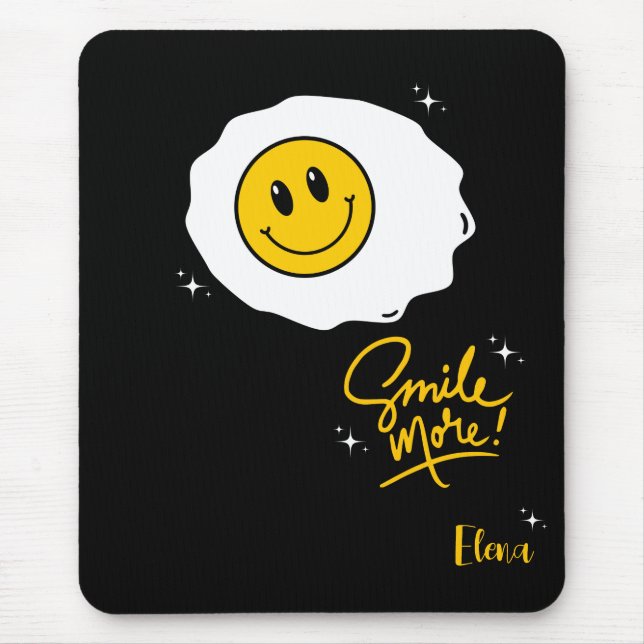Mousepad Sorriso de lado ensolarado Personalizável (Frente)