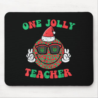 Mousepad Sorriso de Natal Paz Alegre Professor Retro Xmas