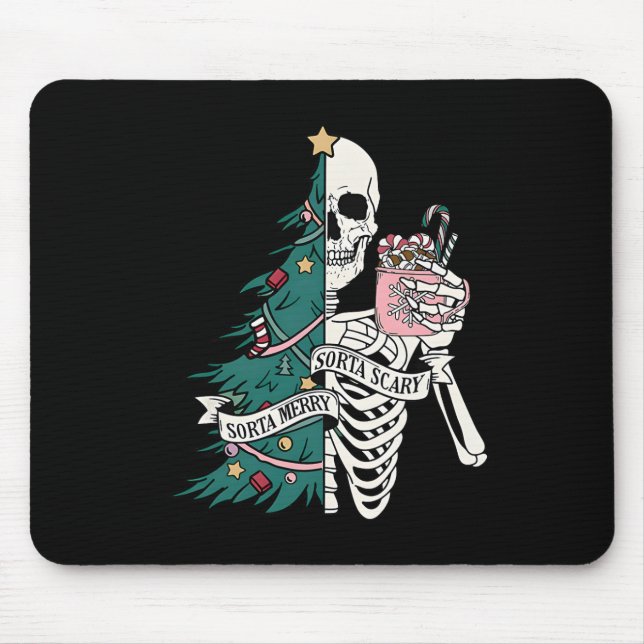 Mousepad Sorta feliz sorta assustador natal (Frente)