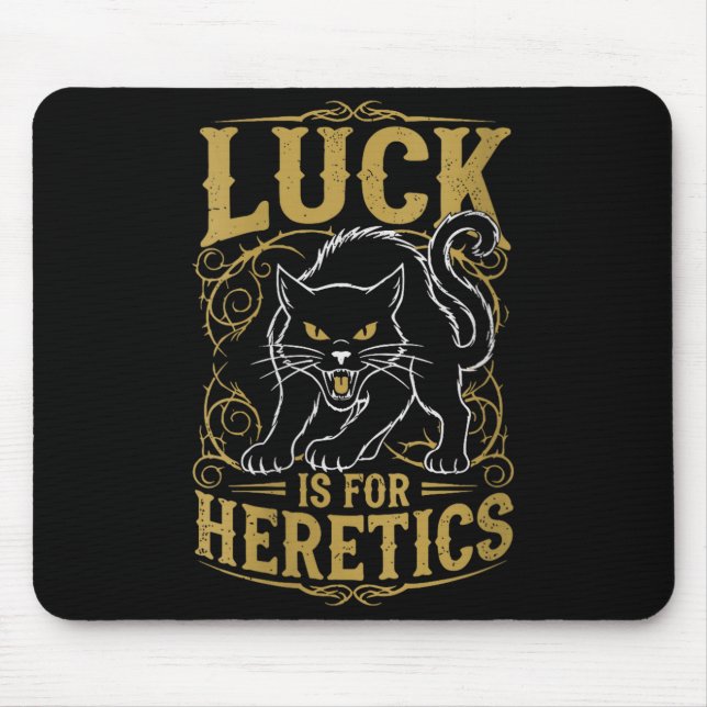 Mousepad Sorte de gato preto para mulheres é para bruxa her (Frente)