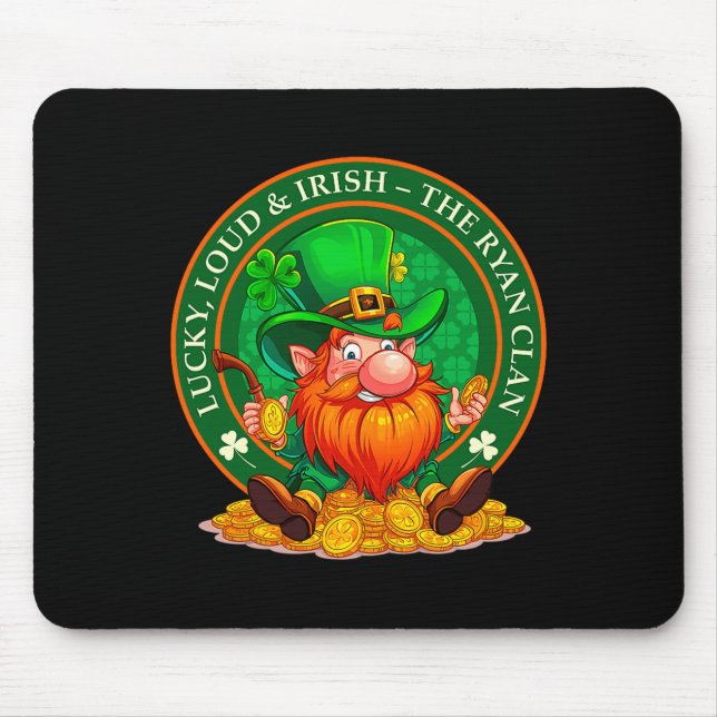 Mousepad Sortudo, Alto e Irlandês – O Clã Ryan St Patrick (Frente)
