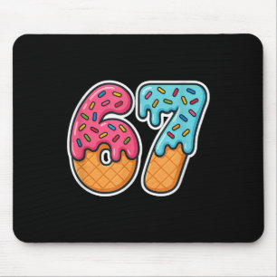 Mousepad Sorvete 67 Meme Gotejamento Six Seven Gíria Geraçã