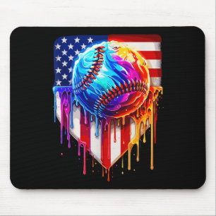 Mousepad Sorvete de basebol - Unidade de Sinalizador Americ