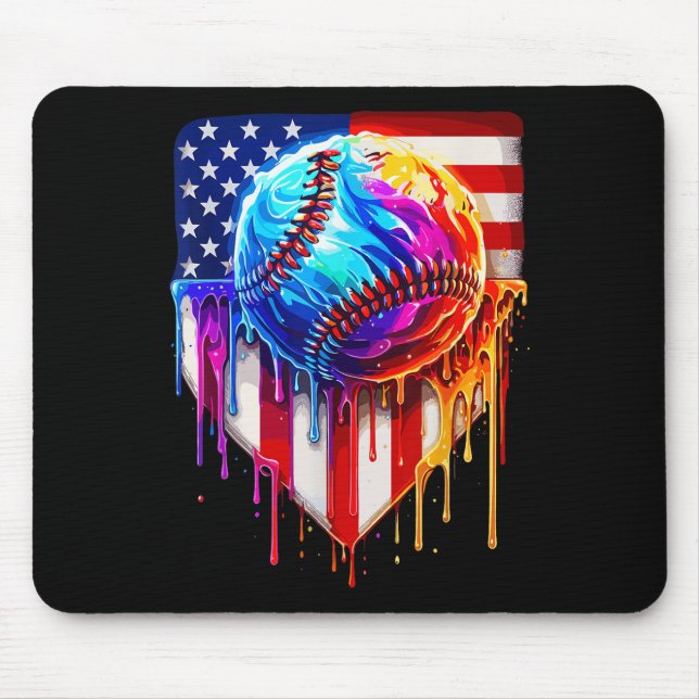 Mousepad Sorvete de basebol - Unidade de Sinalizador Americ (Frente)
