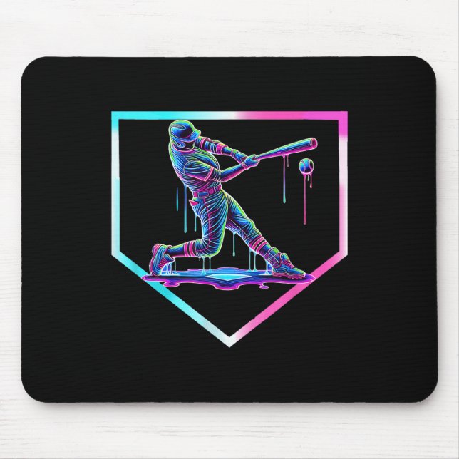 Mousepad Sorvete de beisebol Placa inicial de beisebol Boys (Frente)