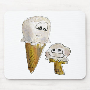 Mousepad Sorvete de Cartoon Bonito Cones