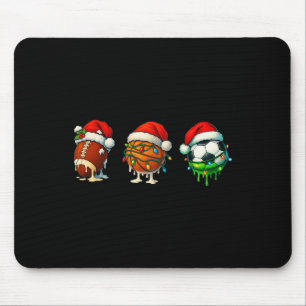 Mousepad Sorvete de Futebol de Natal do Papai Noel Bysketby