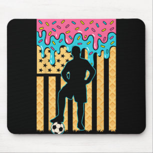 Mousepad Sorvete de futebol Driblando Meninos Jogadores Juv