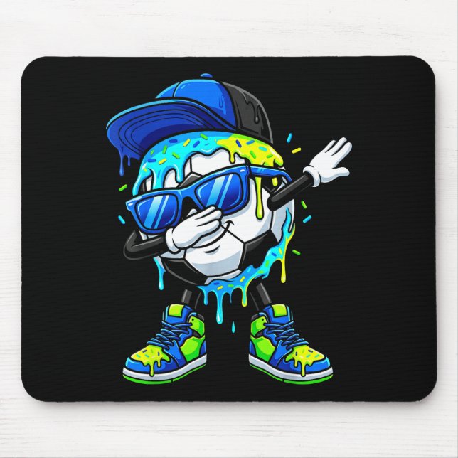 Mousepad Sorvete de futebol Pingando Dabbing Confeitos Espo (Frente)