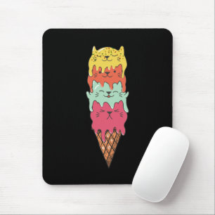 Mousepad Sorvete de Gato Kawaii Kittens