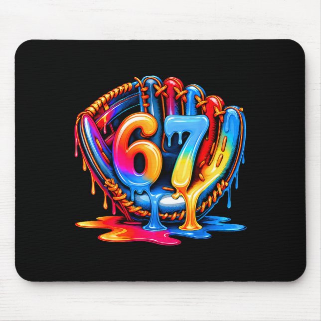 Mousepad Sorvete de Gotejamento de Beisebol 67 Estilo de Vi (Frente)