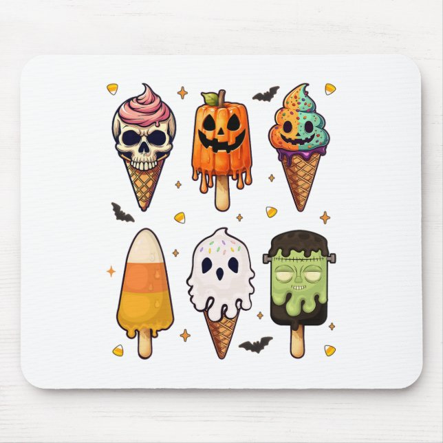 Mousepad Sorvete de Halloween dos Filmes de terror (Frente)