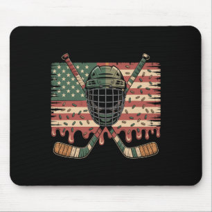Mousepad Sorvete De Hóquei Camuflagem Gotejante Bandeira Do