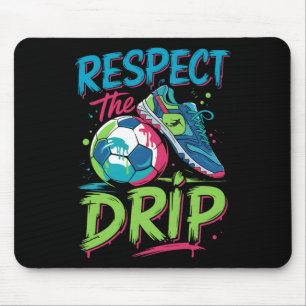 Mousepad Sorvete Derretido Drip de Futebol Respeite o Garot