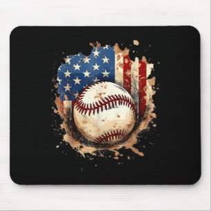 Mousepad Sorvete Drip de Beisebol do Dia 4 de Julho Patriót