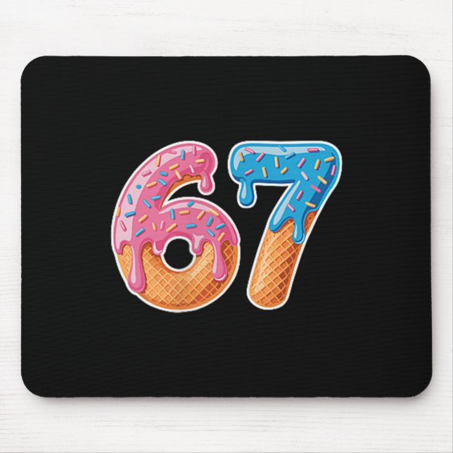 Mousepad Sorvete Drip Six Seven 6 7 Meme 67  (Frente)