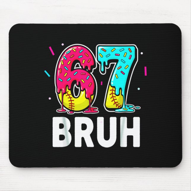 Mousepad Sorvete Dripng Softball Drip Diversão 6 7 Seis Set (Frente)