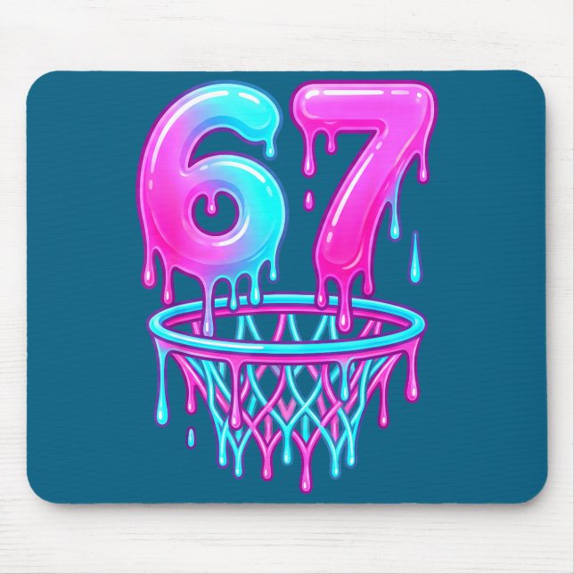Mousepad Sorvete Engraçado de Basquete Gotejando 67 (Frente)