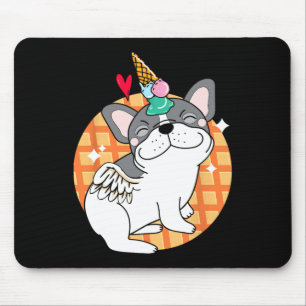 Mousepad Sorvete francês Bulldog Frenchie Birthday
