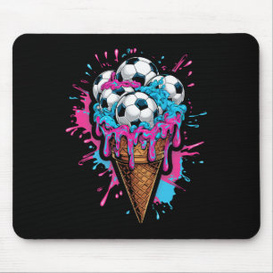 Mousepad Sorvete Infantil Futebol Arte Aquarela Esporte