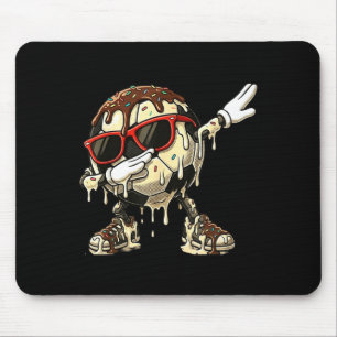 Mousepad Sorvete Legal de Futebol Dab Dança Divertido Derre