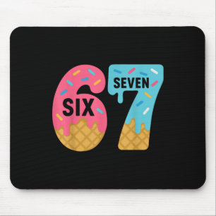 Mousepad Sorvete Seis Sete Gotejamento Meme Legal 67 Engraç