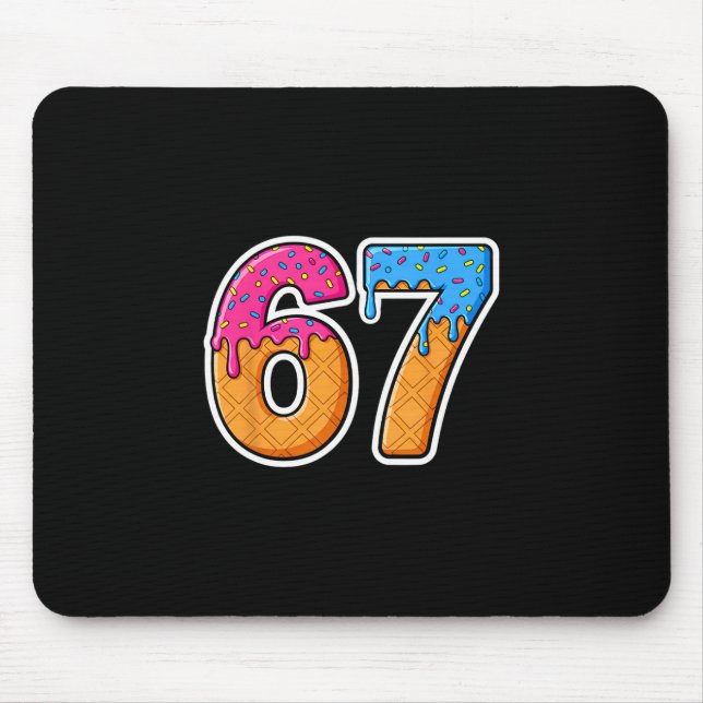 Mousepad Sorvete Six Seven Drip Gíria Geração Alpha 6 7 Ten (Frente)