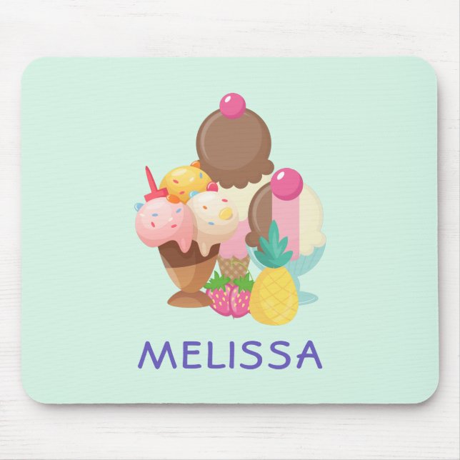 Mousepad Sorvetes com borras (Frente)