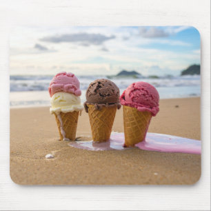 Mousepad Sorvetes em uma praia