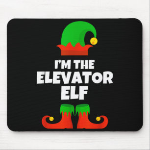 Mousepad Sou a Família de Elfos do Elevador de Pijama Natal