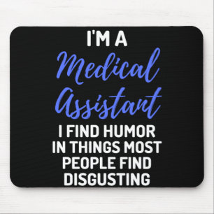 Mousepad Sou assistente médico, encontro humor nas coisas