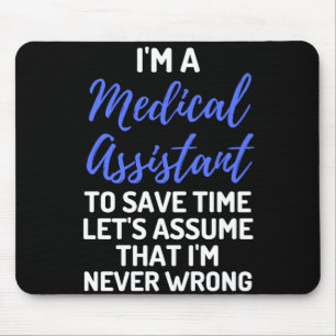 Mousepad Sou Assistente Médico para Salvar Vamos de Tempo