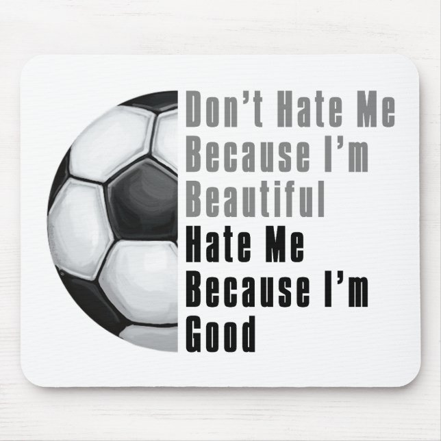 Mousepad Sou Bonita, Sou Boa Bola De Futebol (Frente)