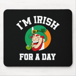 Mousepad Sou irlandês por um dia Dia de São Patrício trevo