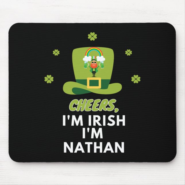 Mousepad Sou Irlandês Sou Nathan (Frente)