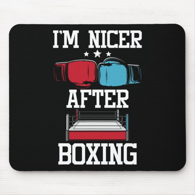 Mousepad Sou Mais Simpático Depois do Boxe - Kickboxing Kic (Frente)