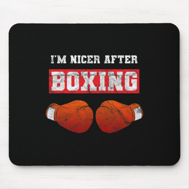 Mousepad Sou Mais Simpático Depois do Boxe Lutadora de Kick (Frente)