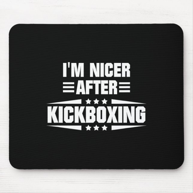 Mousepad Sou Mais Simpático Depois do Kickboxing (Frente)