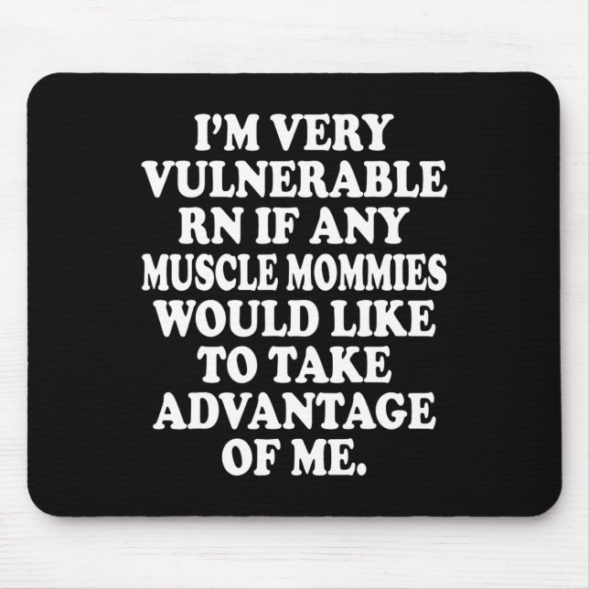 Mousepad Sou muito vulnerável Rn Engraçado Gym (Frente)