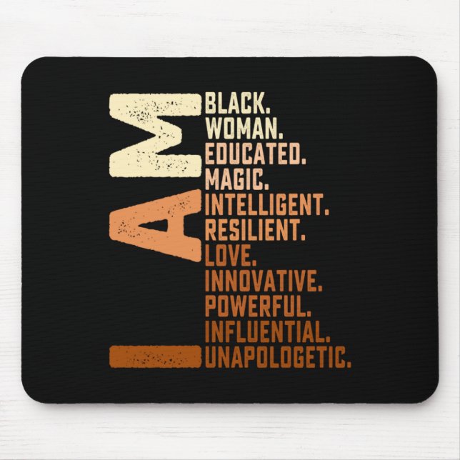 Mousepad Sou Mulher Negra Mês da História Negra Sem Desculp (Frente)